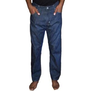 Men's Akoo Blue Denim Relaxed Fit Jeans  - Waist 40